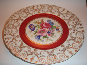 Czechoslovia Dinner Plate with Flowers