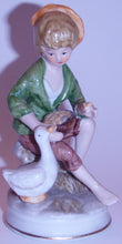 Load image into Gallery viewer, Figurine – Boy with Goose – Porcelain