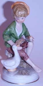 Figurine – Boy with Goose – Porcelain