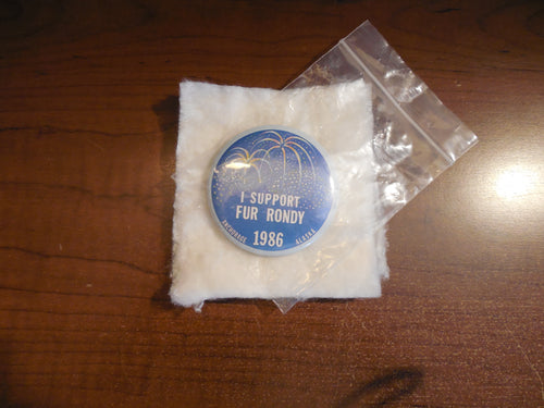 I Support For Rondy 1986 – Anchorage, Alaska Booster Button