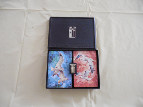 Kem Playing Cards in Black Plastic Case