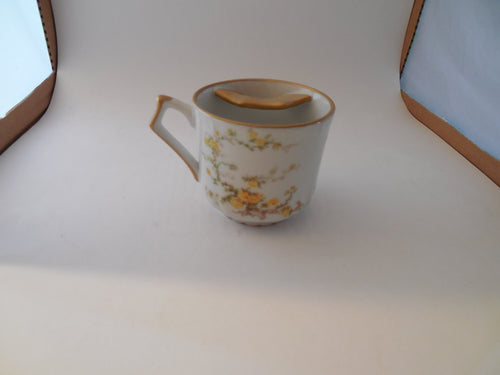 Mustache Cup with Matching Saucer Viletta's Arts