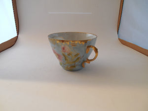 Mustache Cup and Matching Saucer Royal Saxe