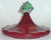 Load image into Gallery viewer, Red or Ruby Glass Candy Dish on Pedestal with Lid