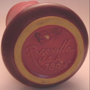 Roseville Silhouette Pottery Red Vase (780-6)