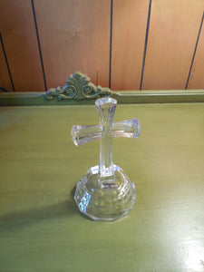 Vintage DePlomb Lead Crystal Glass Cross