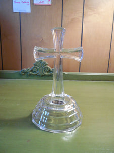 Vintage DePlomb Lead Crystal Glass Cross