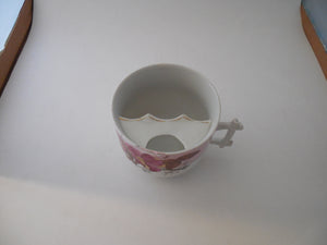 Vintage Mustache Cup with Unsual Handle